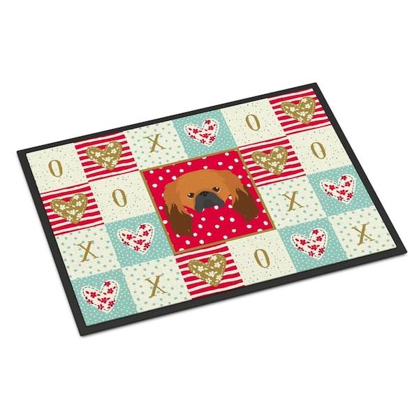 Carolines Treasures 24 x 36 in. Pekingese Love Indoor or Outdoor Mat CK5225JMAT - main
